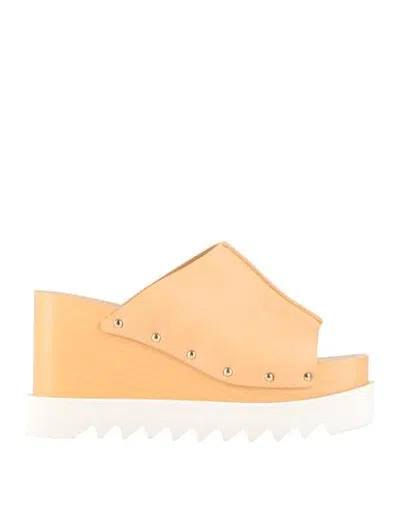 Stella Mccartney Woman Mules & Clogs Sand Size 10 Textile Fibers In Neutral