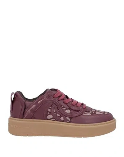 Stella Mccartney Woman Sneakers Burgundy Size 8 Textile Fibers In Red