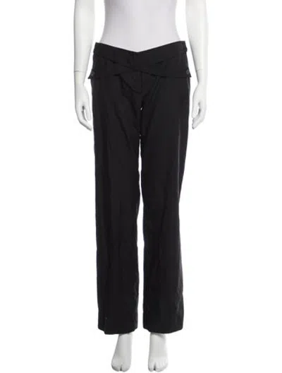Pre-owned Stella Mccartney Wool Straight Leg Pants In Black