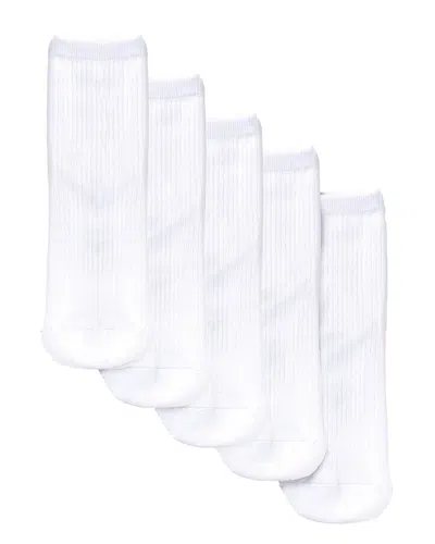 Stems 5pk Everyday Mid Crew Socks In White