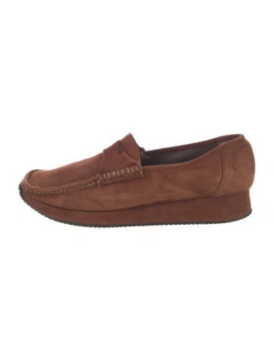 Pre-owned Stephane Kélian Suede Loafers In Brown