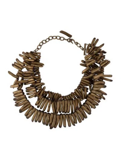Pre-owned Stephen Dweck Coral Multistrand Necklace, 20" In Multicolor