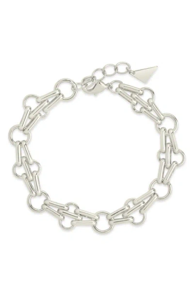 Sterling Forever Asher Chain Bracelet In Silver