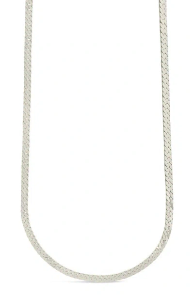 Sterling Forever Bentley Chain Necklace In Silver