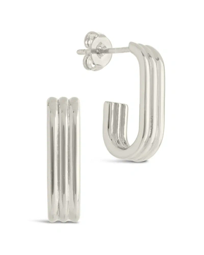 Sterling Forever Cindy Polished Suspender Studs 1 In Metallic