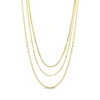 Sterling Forever Dainty Three Layer Chain Necklace In Brass
