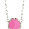 Sterling Forever Rose Petal Pendant Necklace In Pink