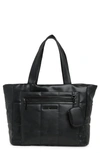 Steve Madden Conni Quilted Tote Bag In Black/ Black