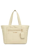 Steve Madden Conni Quilted Tote Bag In Oatmilk