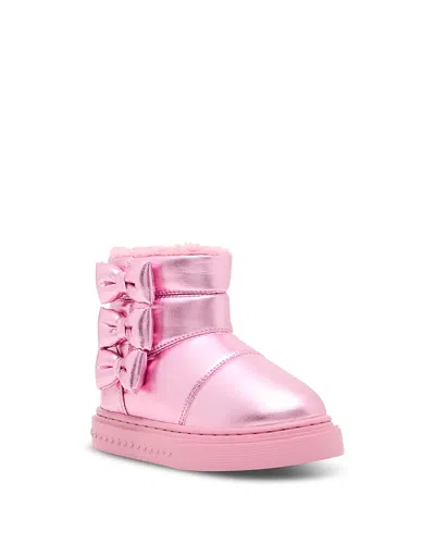 Steve Madden Girls' Theart Metallic Bow Booties Toddler, Little Kid In Multi