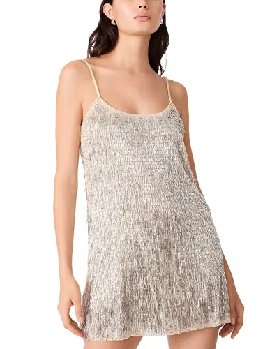Steve Madden Lissie Embellished Mini Dress In Neutral
