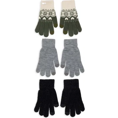 Steve Madden Magic Assorted 3-pack Gloves In Multi