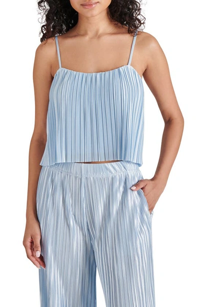 Steve Madden Moira Variegated Pleat Camisole In Blue