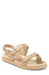 Steve Madden Kids' Mona Sandal In Gold Raffia