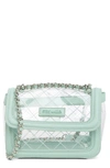 Steve Madden Orchid Clear Crossbody Bag In Mint