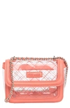 Steve Madden Orchid Clear Crossbody Bag In Coral