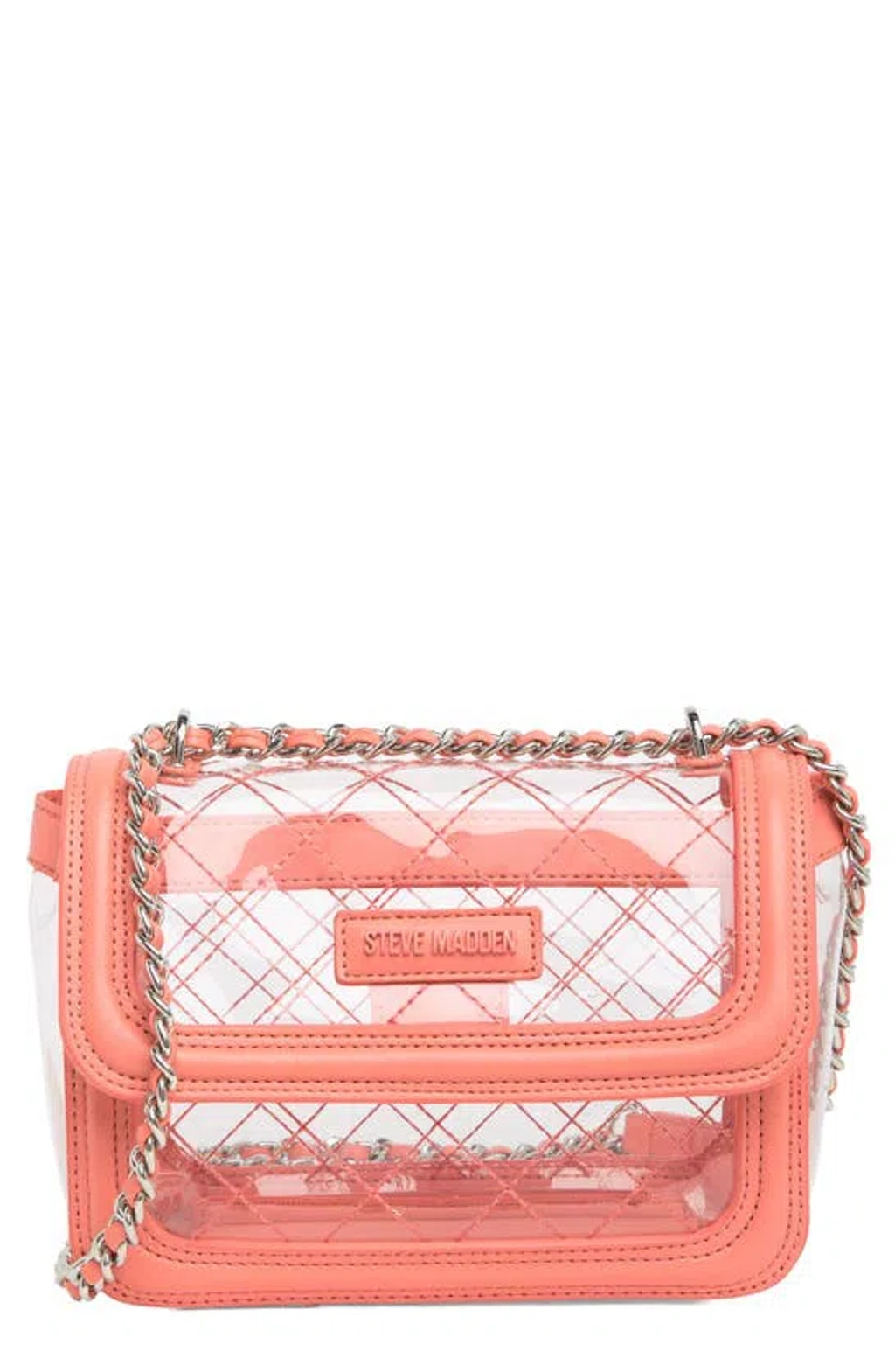 Steve Madden Orchid Clear Crossbody Bag In Coral ModeSens