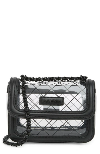 Steve Madden Orchid Clear Crossbody Bag In Black