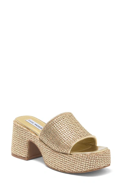 Steve Madden Reign Platform Mule In Gold Multi