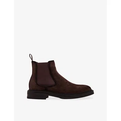 Steve Madden S Brown Hatton Suede Chelsea Boots Eur 45 / 11 Uk In Animal Print