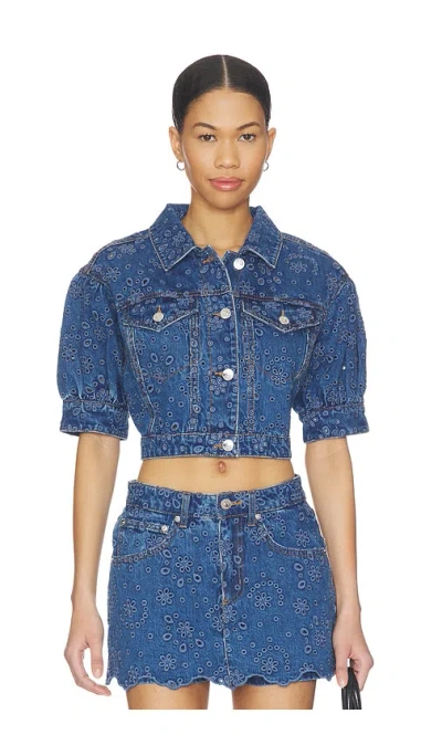 Steve Madden Serafina Jacket In Blue Depth
