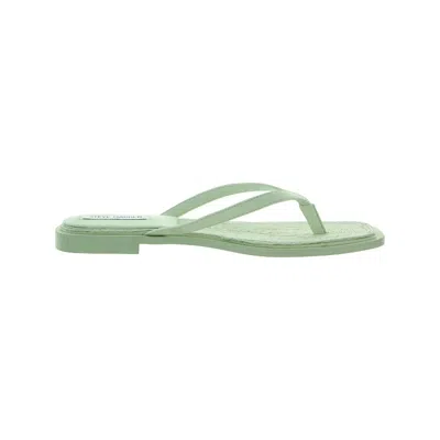 Steve Madden Women's  Abela Flip Flops Mint Faux Leather Slip On Sandals Zap2109 In Green