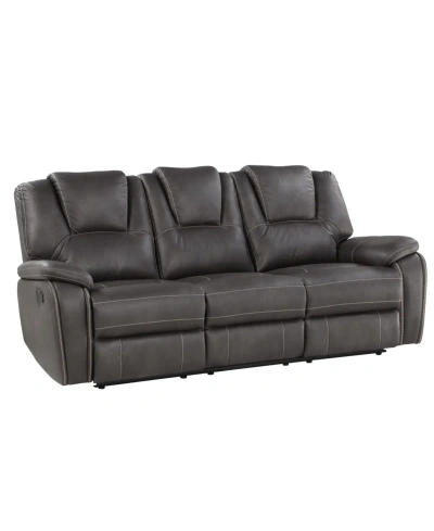 Steve Silver Katrine 84" Manual Reclining Sofa In Dark Gray