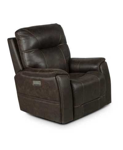 Steve Silver Lexington 38" Power Media Recliner In Dark Brown