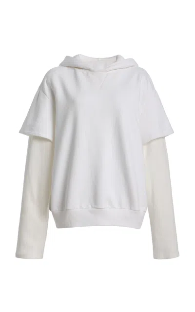 Still Here 2tee Cotton Sweatshirt In Ivory