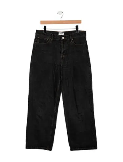Pre-owned Still Here High-rise Wide Leg Jeans In Black