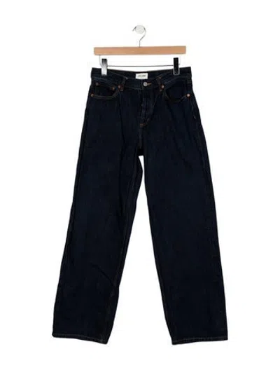 Pre-owned Still Here High-rise Wide Leg Jeans In Blue