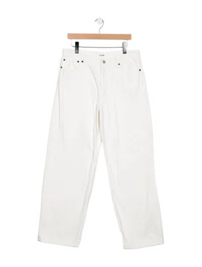 Pre-owned Still Here High-rise Wide Leg Jeans In White