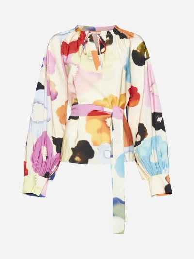 Stine Goya Vianna Print Ecovero Blouse In Multicolor