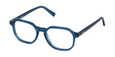 Sting Vsj768 0u11 Men's Glasses Blue Size 48 - Free Lenses - Blue Light Block Available In Transparent Blue