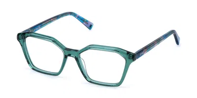 Sting Vsj770 0m40 Men's Glasses Green Size 50 - Free Lenses - Blue Light Block Available In Transparent Green
