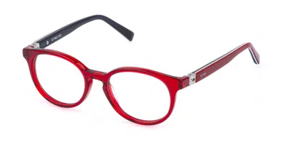Sting Vsj771 06nl Men's Glasses Red Size 43 - Free Lenses - Blue Light Block Available In Transparent Red