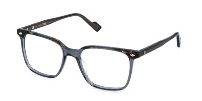 Sting Vst590 0868 Men's Glasses Clear Size 53 - Free Lenses - Blue Light Block Available In Transparent Grey