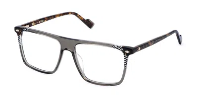 Sting Vst602 07n8 Men's Glasses Green Size 55 - Free Lenses - Blue Light Block Available In Transparent Khaki Green