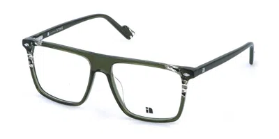 Sting Vst602 0m26 Men's Glasses Green Size 55 - Free Lenses - Blue Light Block Available In Transparent Green