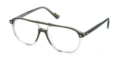 Sting Vst603 09xf Men's Glasses Green Size 57 - Free Lenses - Blue Light Block Available In Top Bottle Green Clear