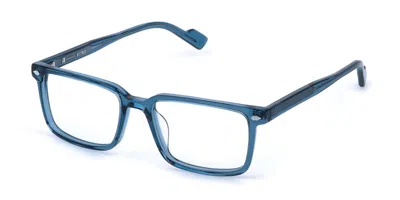 Sting Vst616 06sb Men's Glasses Blue Size 51 - Free Lenses - Blue Light Block Available In Transparent Blue