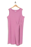 Stitchdrop East Hampton Pleated Dress In Orchid