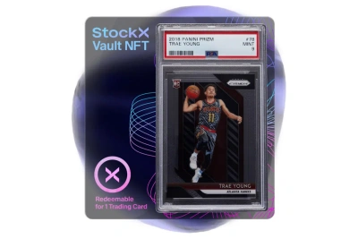 Pre-owned Stockx Vault Nft Trae Young 2018 Panini Prizm Rookie #78 - Psa 9 Vaulted Goods