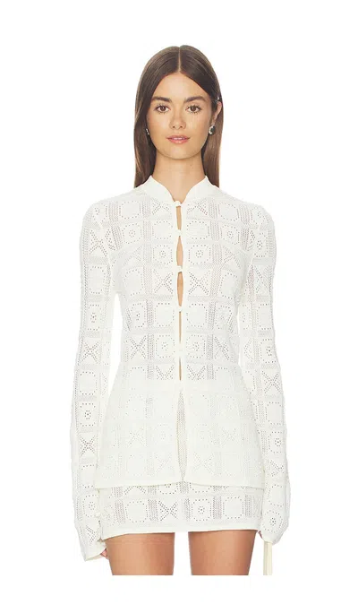 Stone Cold Fox X Revolve Adari Pointelle Cardigan In Multi