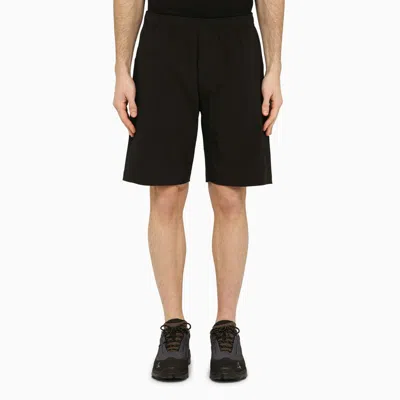 Stone Island Black Nylon Bermuda Shorts Men