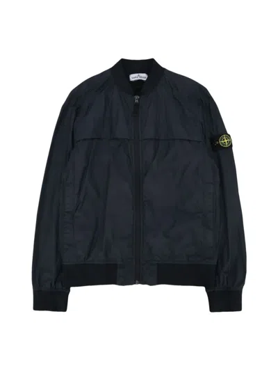 Stone Island Bomber Jacket In Blue