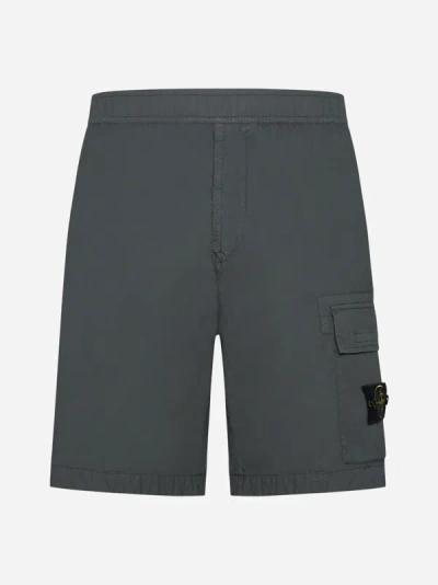 Stone Island Comfort-fit Cotton Shorts In Musk