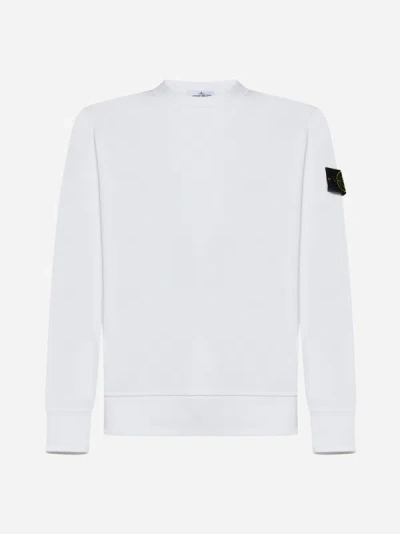 Stone Island Cotton Sweatshirt In White