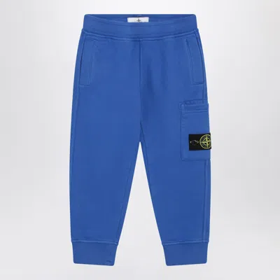Stone Island Kids' Electric Blue Cotton Jogging Pants