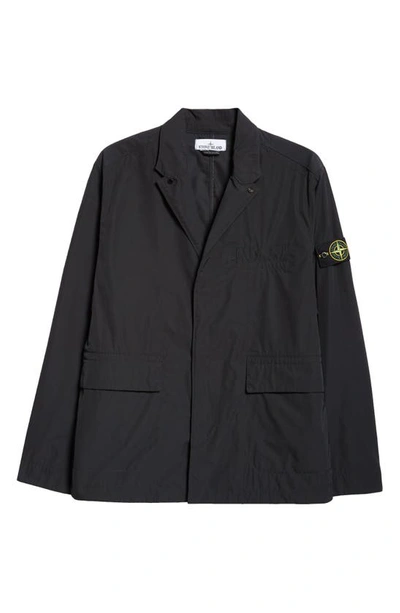 Stone Island Giacca Microtwill Blazer In Black